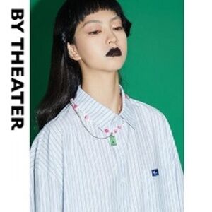 Mukzin Designer Brand The Three Good for Fortune Green and Pink Necklace